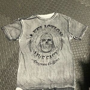 Affliction Charcoal Skull Graphic Tee